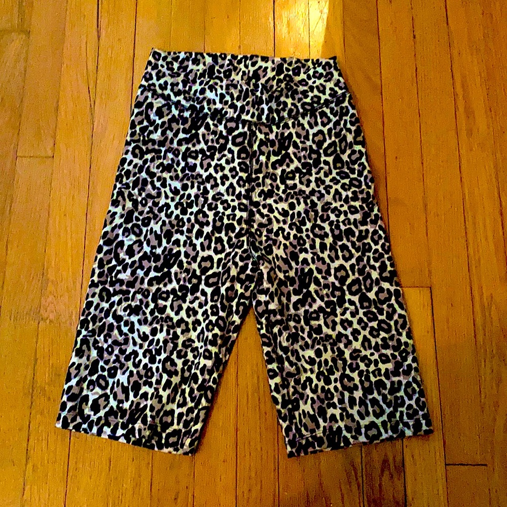 Cheetah print biker shorts